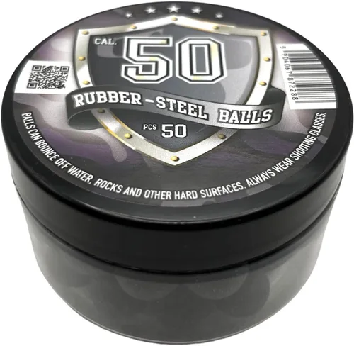 Miniatura 5 de 50 bolas de acero de goma dura de alta calidad, 0.10 oz, proyectiles reutilizables pesados, bolas de paintballs para entrenamiento en el hogar