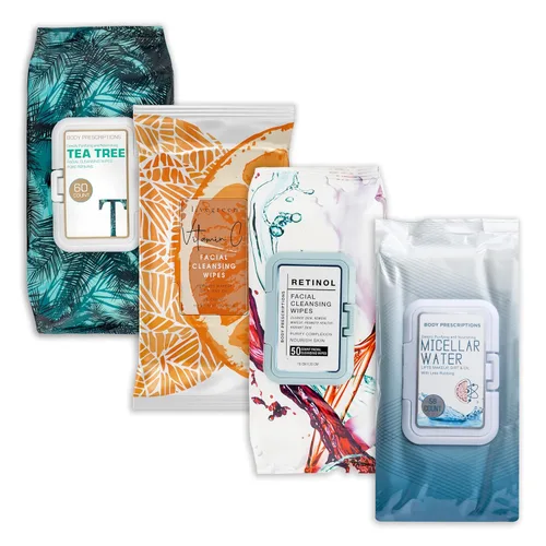 Miniatura 26 de Body Prescription Toallitas limpiadoras de maquillaje, toallitas faciales suaves y efectivas, 50 unidades (paquete de 1), retinol