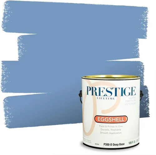 Miniatura 6 de Prestige Paints. - Base y pintura para exteriores en un solo galón, 1 galón. plano, comparable con Sherwin Williams Topsail. SW6799-PCM