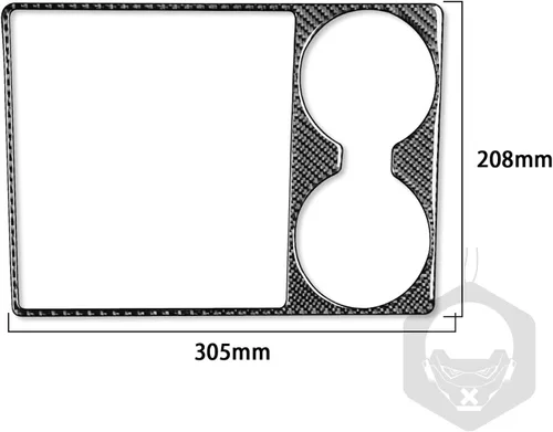 Miniatura 5 de 1 portavasos, caja de cambios, cubierta de control, consola central, caja de almacenamiento, marco de panel, adhesivo de fibra de carbono real