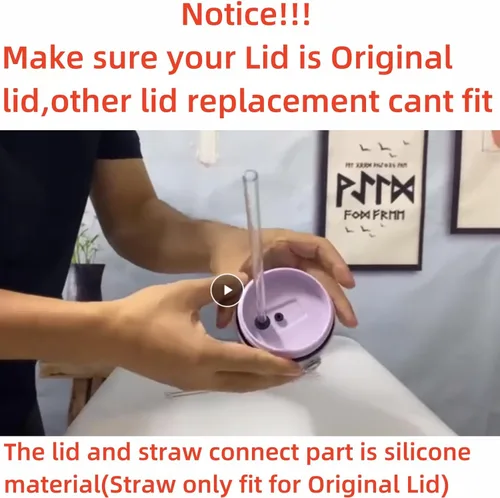 Miniatura 4 de Pajita de repuesto compatible con Stanley Iceflow de 30 oz con tapa abatible, pajitas de bebida transparentes reutilizables con cepillo limpiador