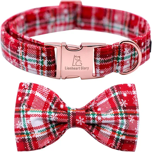 Miniatura 44 de Lionheart glory Collar de perro, Collar de perro para niños con corbatín azul ajustable, Collar con corbata para perros grandes Bandera