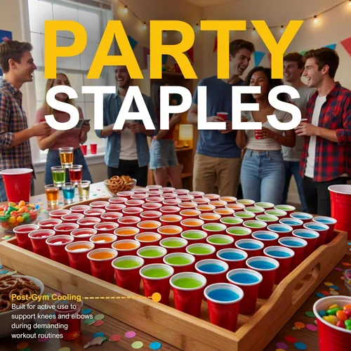Miniatura 2 de WHISC Vasos de chupito desechables rojos, 2 onzas, paquete de 100 vasos de chupito de plástico a granel para fiestas, gelatinas, degustaciones