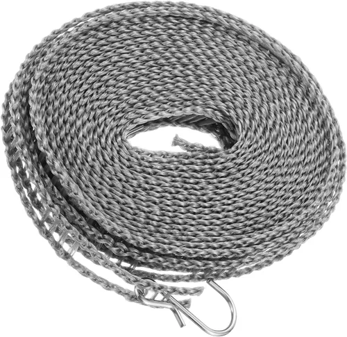 Miniatura 24 de uxcell Tendedero portátil, de nailon de 9.84 pies, resistente al viento, antideslizante, cuerda de lavado para patio, viajes al aire libre, camping