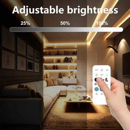 Miniatura 3 de Tira de Luz LED COB 2700K, Tira de Luz LED Blanca Cálida de 24 pies Ajustable, CRI92+, Tira de Cinta DC24V con Función de Temporizador de Control