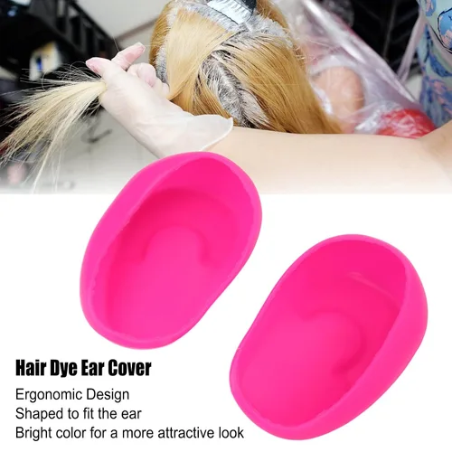 Miniatura 2 de Cubiertas reutilizables para los oídos de tinte para el cabello, 10 unidades de silicona impermeables para teñir el cabello, ducha, baño
