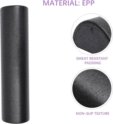 Miniatura 3 de STOBAZA Rodillo de yoga semicircular de alta densidad masajeador muscular negro para fitness alivio de espalda Pilates y entrenamiento de ejercicio