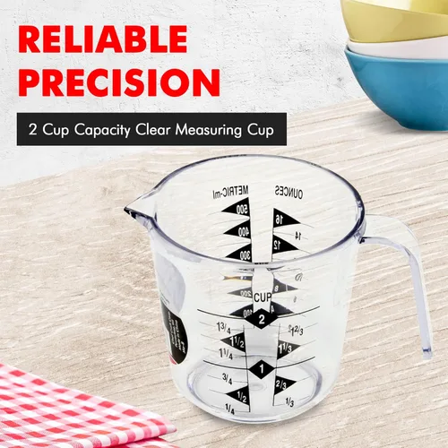 Miniatura 2 de Taza de medición de plástico Chef Craft Select, 2 tazas, transparente