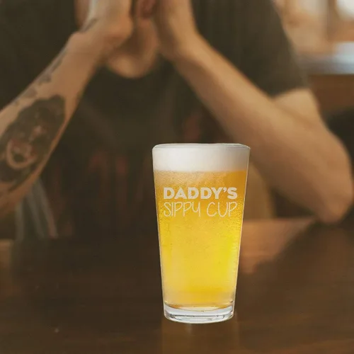 Miniatura 7 de Veracco Daddy's Sippy Cup - Vaso de cerveza para papá, divertido vaso de cerveza para papá, abuelo o padrastro, 16 onzas