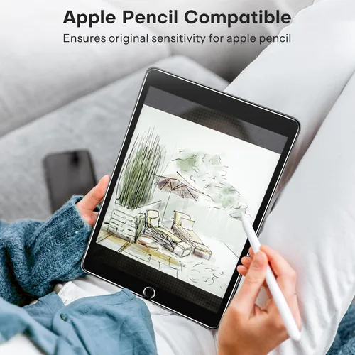 Miniatura 6 de OMOTON Paquete de 2 protectores de pantalla compatibles con iPad de 9ª, 8ª, 7ª generación (10.2 pulgadas, iPad 9/8/7, 2021 y 2020 y 2019) compatible