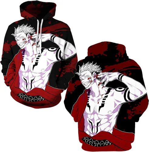 Miniatura 3 de Wipnhui Sudadera unisex con capucha de anime para hombre con estampado 3D