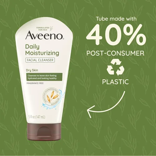 Miniatura 7 de Aveeno Limpiador facial hidratante diario para piel seca, lavado facial hidratante para acné con avena calmante para una piel suave y flexible