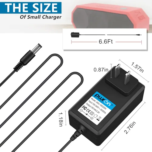 Miniatura 6 de Cargador adaptador de corriente alterna de 16 V para Altec Lansing XL Jacket Sistema de altavoz inalámbrico Modelo IMW645 Cable de alimentación