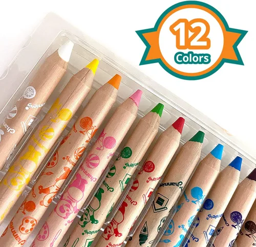 Channie's Crayones solubles en agua 3 en 1 para niños: crayones de cera, lápices de colores y acuarela, con pincel y sacapuntas gratis, pintura en