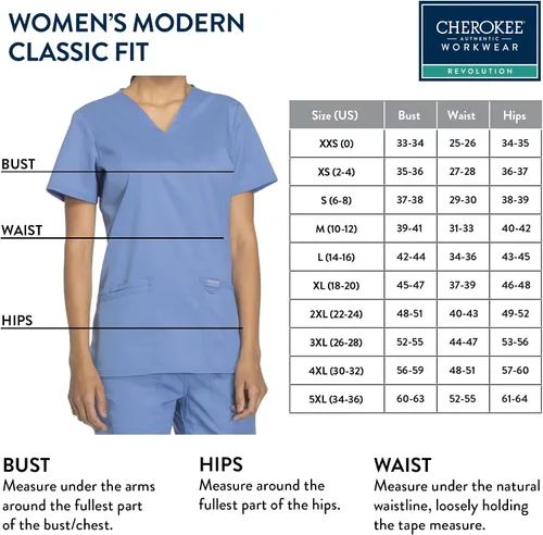 Miniatura 3 de Workwear Revolution Mujeres Scrubs Top V-cuello WW620