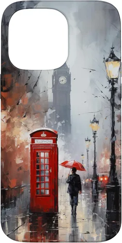 Miniatura 21 de Funda para iPhone 11 Pro Wet London Iconic Red Phone Booth Clocktower Art Cover