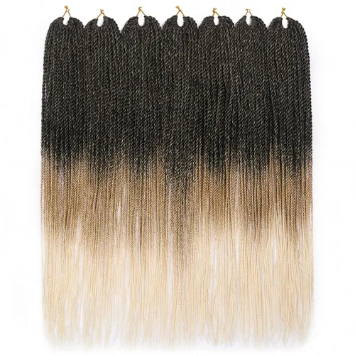 Miniatura 16 de Trenzas de Ganchillo Senegalesas Twist Cabello de Ganchillo 7 Paquetes Pre Enrollado Micro Trenzas Senegalesas Twist Cabello Trenzado Trenzas