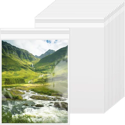 Miniatura 15 de VOKOY Paquete de 50 Fundas Transparentes como Cristal de 8.5 x 11 Pulgadas Bolsas de Almacenamiento, Bolsas de Celofán Autosellantes Resellables
