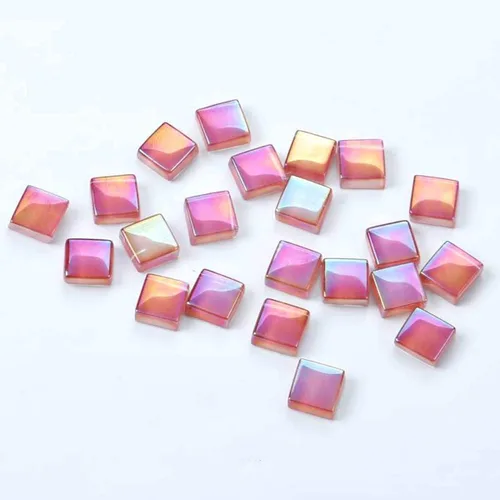 BestTeam - Azulejos de mosaico de cristal de colores mixtos, 200 unidades por bolsa, azulejos cuadrados de vidrio para manualidades, proveedor de