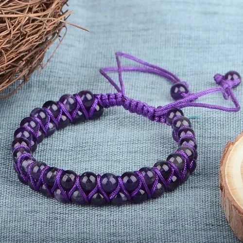 Miniatura 2 de MASSIVE BEADS - Pulsera de doble capa con cuentas de chakras naturales, cristales de poder curativo, macramé, cuentas de piedra para yoga, gemas