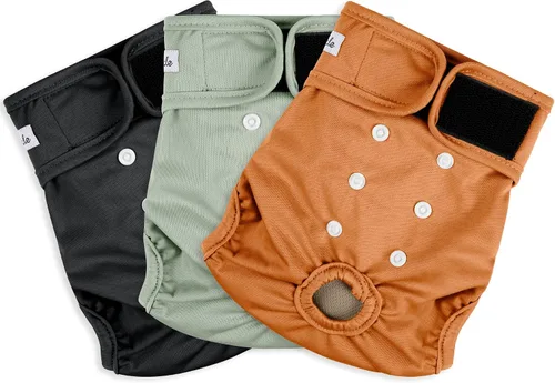 Miniatura 114 de Pañales lavables para perros, para hembras caninas, reutilizables, para periodo de celo, altamente absorbentes, para incontinencia, con broches