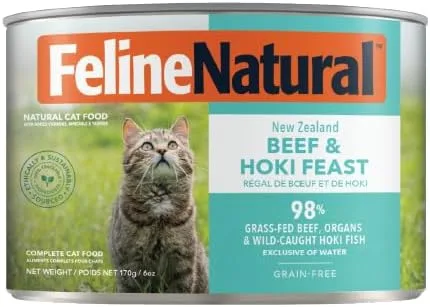 Miniatura 22 de Feline Natural New Zealand Comida Enlatada para Gatos Alimento Húmedo, Alto en Carne, Bajo en Carbohidratos y Sin Granos Comida Húmeda para Gatos