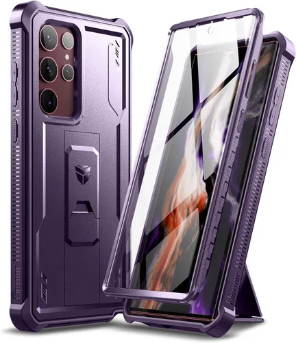 Miniatura 9 de Dexnor Funda para Samsung Galaxy S22 Ultra, [Protector de pantalla integrado y soporte] Protección de grado militar resistente de trabajo pesado a
