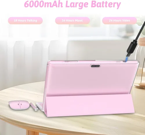 Miniatura 4 de PEICHENG Tablet Android 15.0 de 10 pulgadas, 18 GB de RAM+128 GB ROM+2 TB expandibles, juego de pestañas con teclado/estuche/ratón/lápiz capacitivo