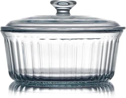 Miniatura 8 de NUTRIUPS Cacerola de vidrio ovalada de 1.9QT con tapa de vidrio, vidrio borosilicato, cacerola ovalada para horno, plato de hornear con tapa
