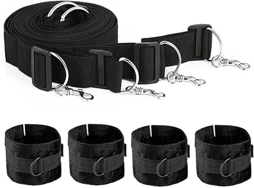 Miniatura 2 de Restricciones de cama sexuales para adultos, bandas de resistencia para muñecas y tobillos, correas de cama para adultos, colchón de juego sexual