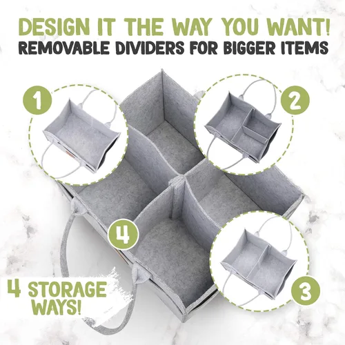 Miniatura 7 de KeaBabies Cambiador de pañales portátil y organizador de pañales para bebé, tapete cambiador plegable impermeable para bebés, organizador grande