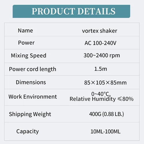Miniatura 6 de Mezclador Vortex de 2400 rpm, agitador de pintura modelo y 100 piezas de bolas de acero inoxidable. Capacidad 100ML (3.4 fl oz) para pinturas