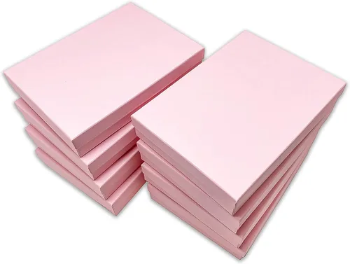 Miniatura 92 de TheDisplayGuys - Paquete de 25 cajas de cartón rellenas de algodón #33 para joyas, color rojo mate (3.5 x 3.5 x 1.0 pulgadas), para envío