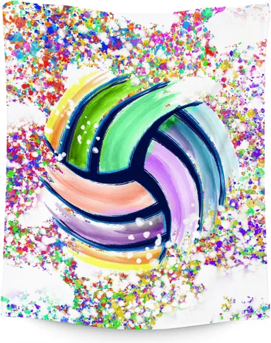 Miniatura 10 de Manta de voleibol, regalos de voleibol para niñas adolescentes, mantas deportivas para niñas, regalo para jugadores de equipo universitarios, manta