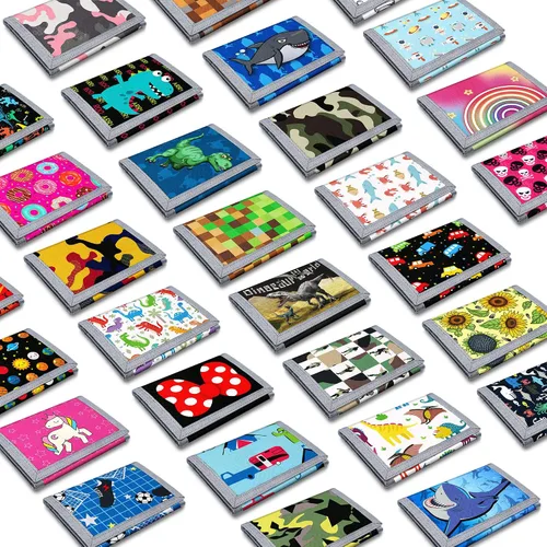 Miniatura 7 de ARTIST'S DREAM Billetera para niños y niñas, billetera triple plegable para niños de 4 a 18 años, cartera para niños con bolsillo para monedas