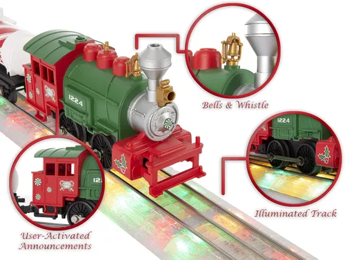 Miniatura 4 de Lionel Junction North Pole Central Electric O Gauge Bluetooth - Juego de tren con control remoto e iluminado FasTrack
