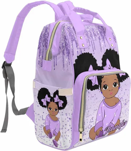 Miniatura 4 de M YESCUSTOM Bolsa de pañales personalizada con nombre para mamá, mujer, esposa, mochila personalizada, 0625-12, Mochilas Daypack