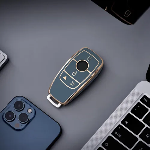 Miniatura 7 de ELOHEI Funda para llavero de Mercedes Benz, funda suave de alta calidad de protección completa de 360 grados, accesorios para Mercedes Benz E, S, C