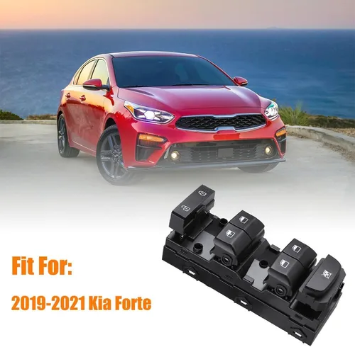 Miniatura 2 de Interruptor de control maestro de elevalunas eléctrico para Kia Forte 2019, 2020, 2021, repuesto OE 93571M6100, 93571-M6100 para botón