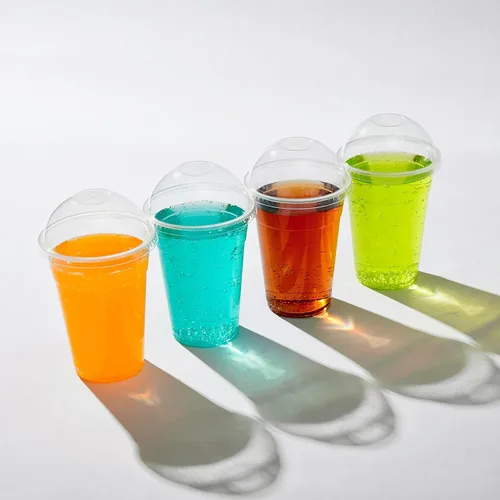 Miniatura 7 de Paquete de 100 vasos de plástico transparente de 16 onzas con tapas de cúpula, vasos de postre desechables, taza de parfait para helado, bebidas