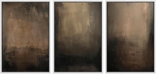 Miniatura 27 de SIGNFORD Impresión en Lienzo Enmarcado Conjunto de Arte de Pared Arte Abstracto Terroso en Tonos Marrón Profundo y Beige Arte Moderno Decorativo