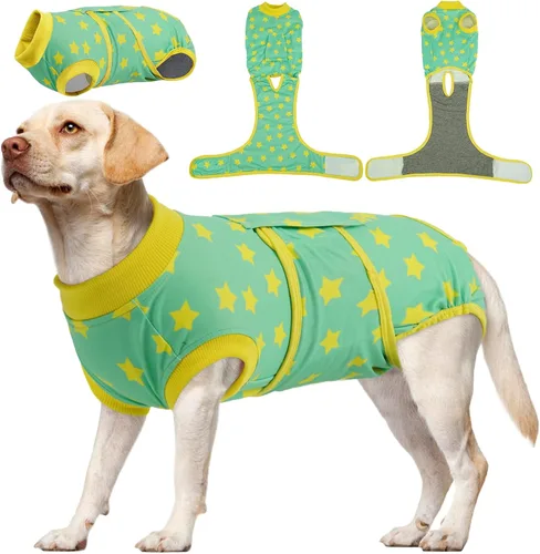 Miniatura 20 de Kuoser Traje de cirugía para perro, cómodo traje de recuperación para perros hembras para cirugía, mameluco protector posoperatorio, alternativa