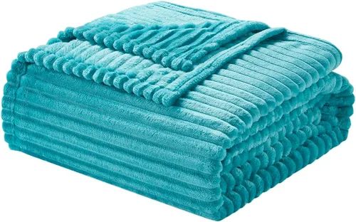 Miniatura 24 de Nestl Manta azul tamaño Queen para cama - Mantas acogedoras y cálidas para mujeres, mantas de felpa grande de vellón para niñas, azul piedra, 90 x