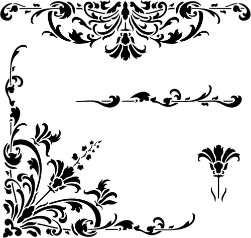 Detalles de la plantilla Turn of The Century (plástico de 10 milésimas de pulgada) | Plantillas de decoración para pintar en madera, pared,