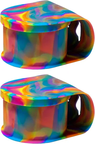 Miniatura 32 de Silipint Cuenco de silicona con tapa Go Go Connected, irrompible, no tóxico, apto para lavavajillas (Aurora, 25 onzas, paquete de 2)