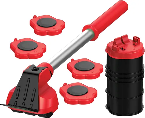 Miniatura 9 de Elevador de muebles resistente con 4 deslizadores para un movimiento fácil y seguro, rodillo para electrodomésticos adecuado para sofás, sofás cama