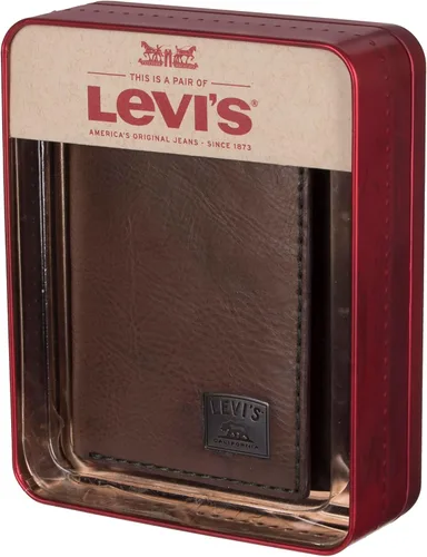Miniatura 7 de Levi's Billetera triple para hombre, elegante y delgada, incluye ventana de identificación y tarjetero de crédito