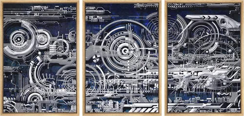 Miniatura 113 de wall26 Lienzo enmarcado para pared, juego de arte exótico tropical, océano, mar, avión, puesta de sol, transporte, fotografía, realismo, decorativo
