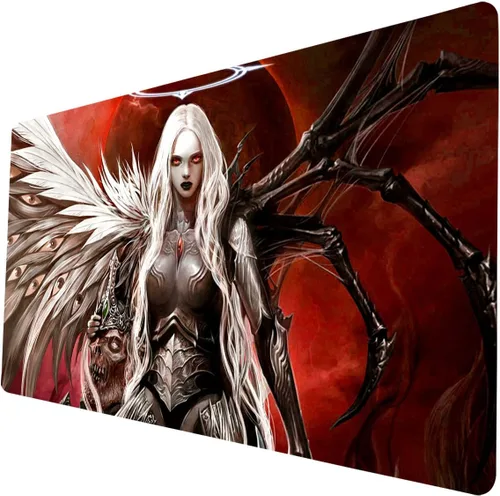 Miniatura 13 de MTG - Tapete de juego con bordes cosidos, alfombrillas MTG para MTG DTCG CCG RPG Trading Card de 24 x 14 pulgadas, alfombrillas de juego TCG