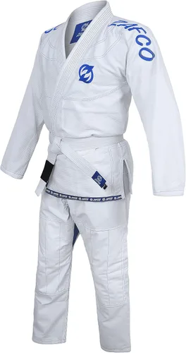 Miniatura 5 de Jiu Jitsu Gi brasileño BJJ Gi para hombres y mujeres Grappling gi Uniforme Kimonos ligero, preencogido, con cinturón blanco